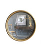 Round Convex Mirror, Antique Gold