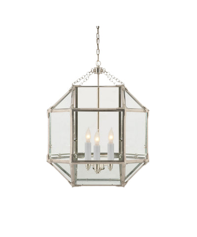 Medium Morris Lantern, Polished Nickel