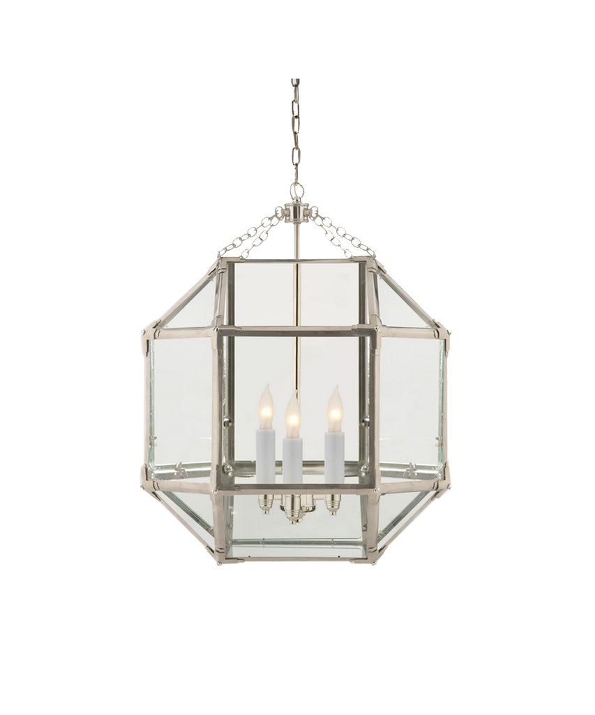 Medium Morris Lantern, Polished Nickel