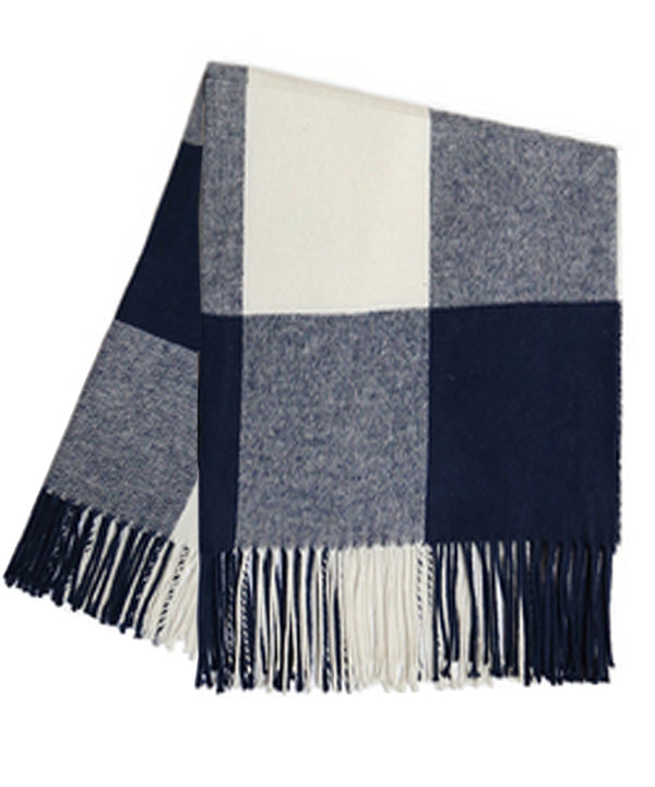 Buffalo Check Throw Blanket, Navy