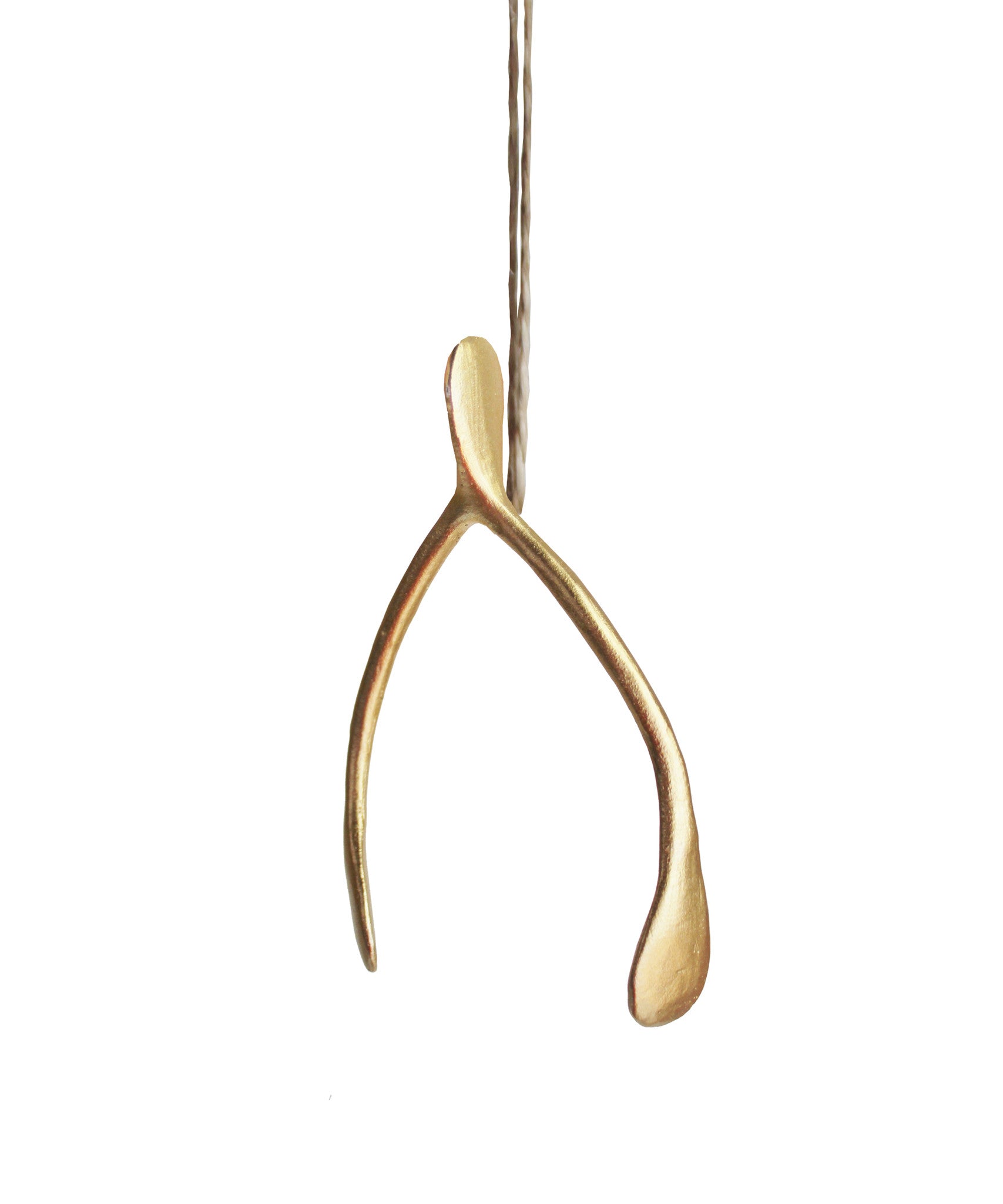Lucky Gold Wishbone Ornament – High Street Market