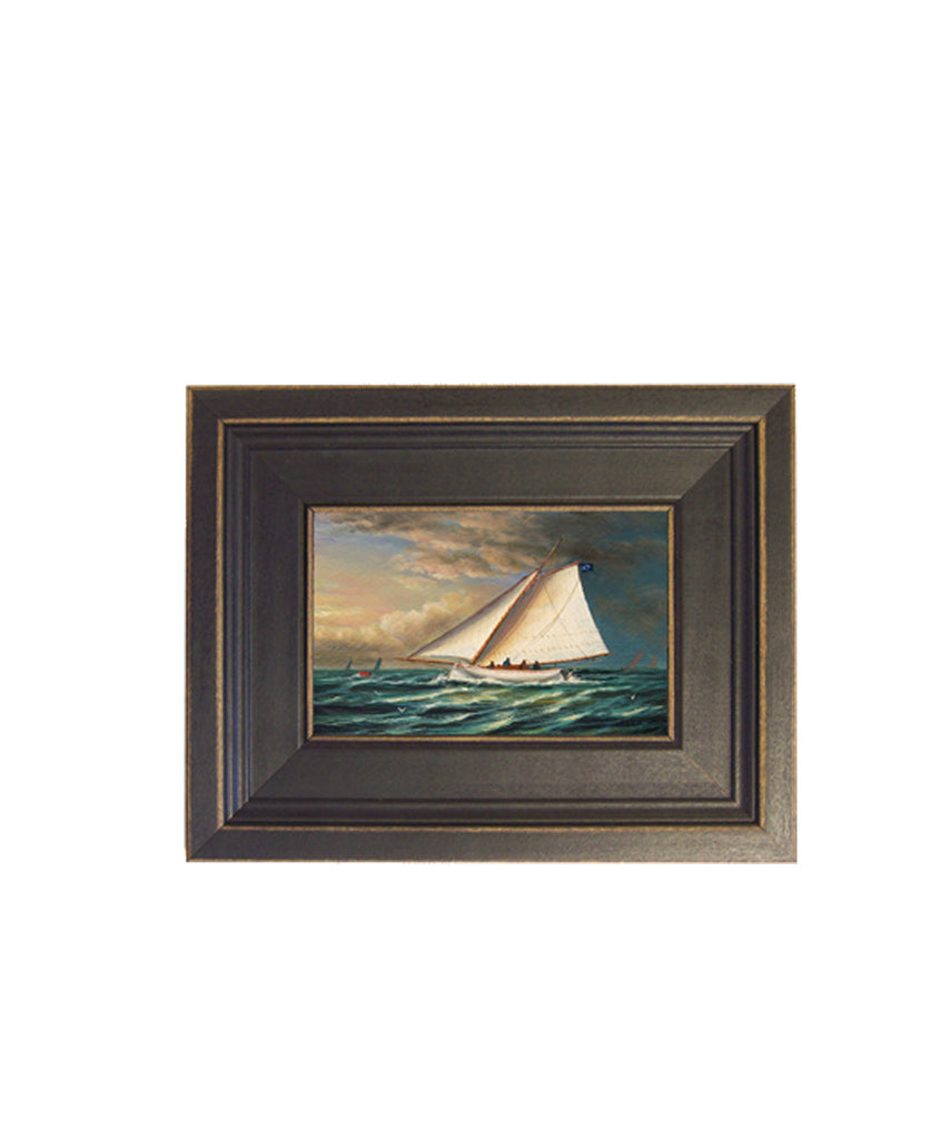 Framed Racing Boat