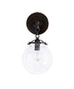 Betsy Wall Sconce, Bronze and Clear Glass Globe