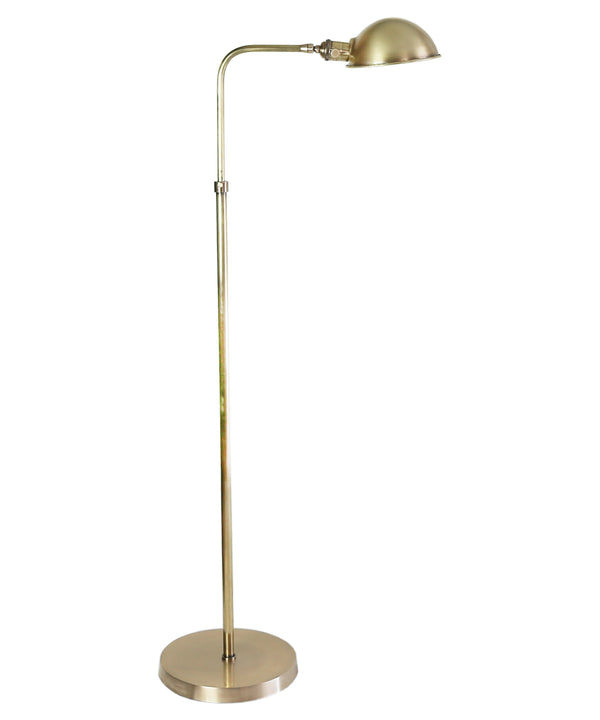 Pharmacy Adjustable Floor Lamp, Antique Brass