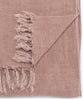 Linen Weave Throw Blanket, Rust