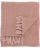 Linen Weave Throw Blanket, Rust