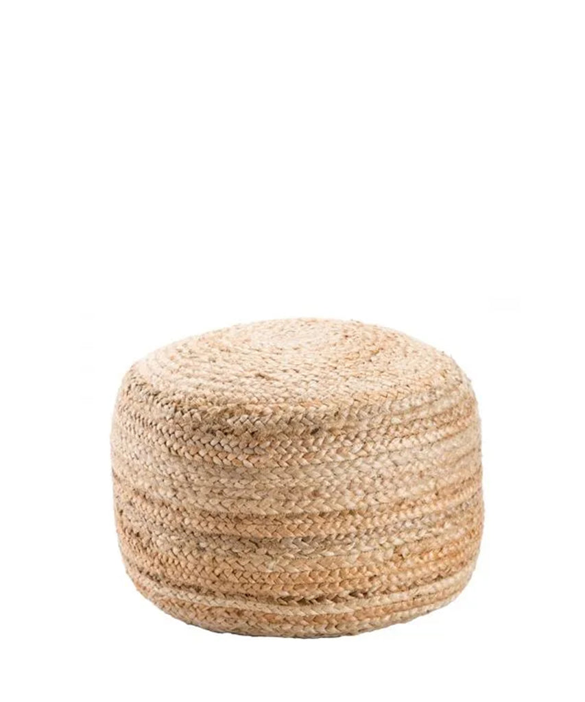 Sasha Jute Pouf, Natural