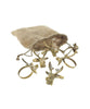 Brass Stag Napkin Rings, Set of 6