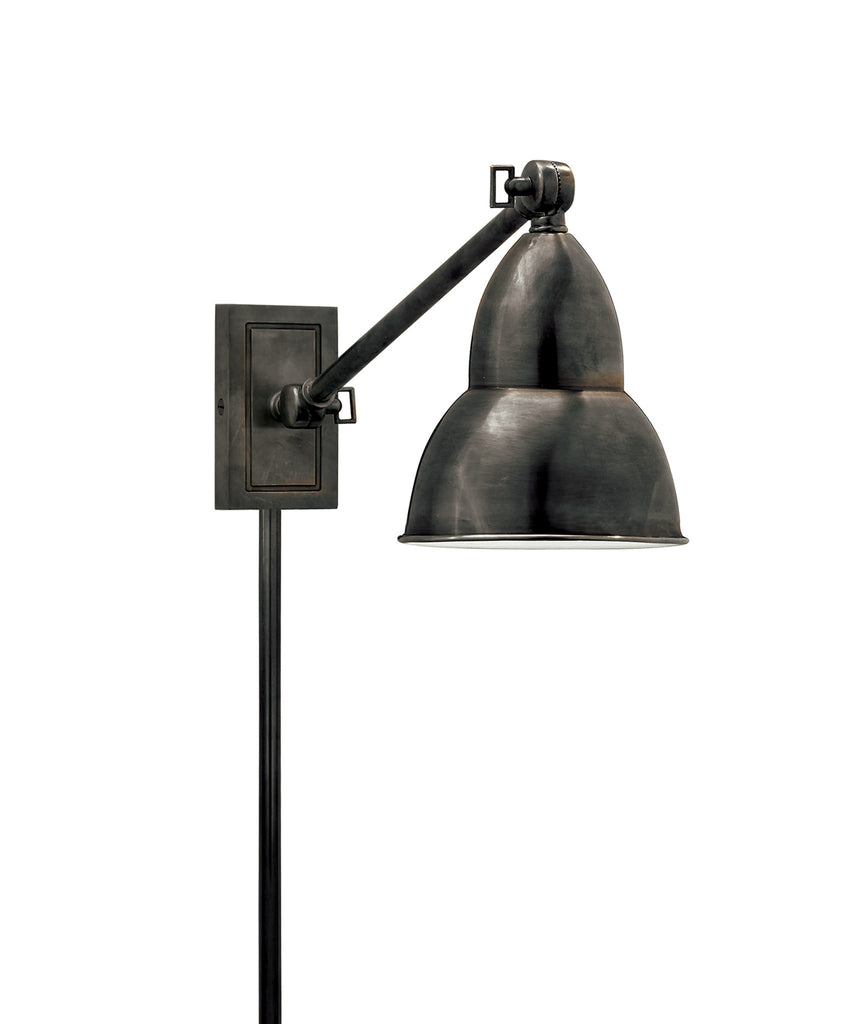 French Library Single Arm Wall Sconce, Bronze