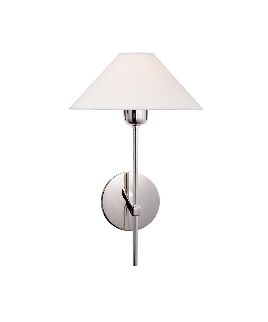 Hackney Single Sconce, Polished Nickel