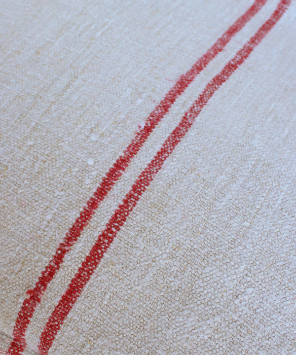 Vintage Linen Stripe Lumbar Pillow