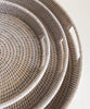 Round Woven Serving Trays, White Wash (3 sizes available)