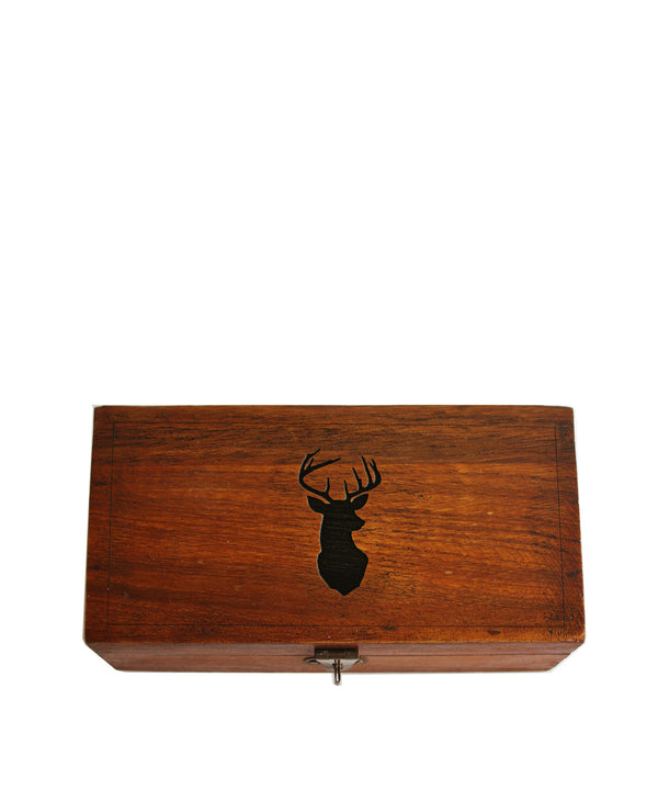 Whitetail Deer, Etched Wooden Box