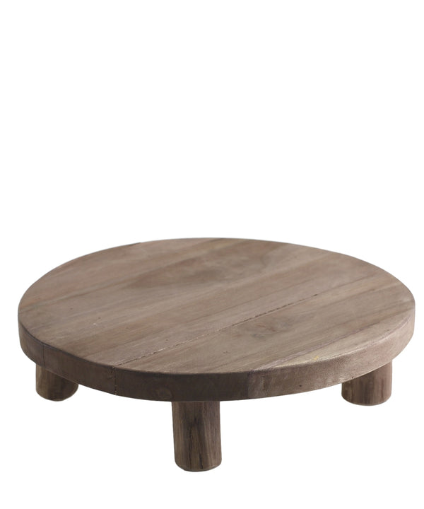 Footed Wood Platter