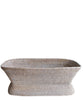 Large Rectangular Pedestal Fruit Bowl, White Wash