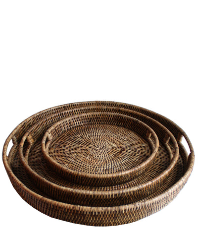 Round Woven Serving Tray