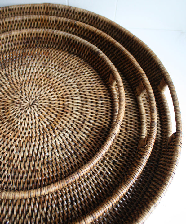 Round Woven Serving Tray