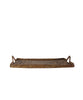 Woven Rectangular Serving Tray with Handles, Antique Brown